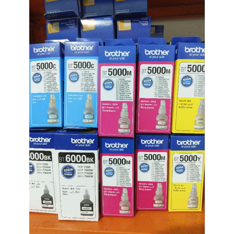 

Satu Dus (isi 60 Pcs) Tinta Brother BT6000&BT5000(empat Warna, Black, Cyan, Magenta, Yellow)
