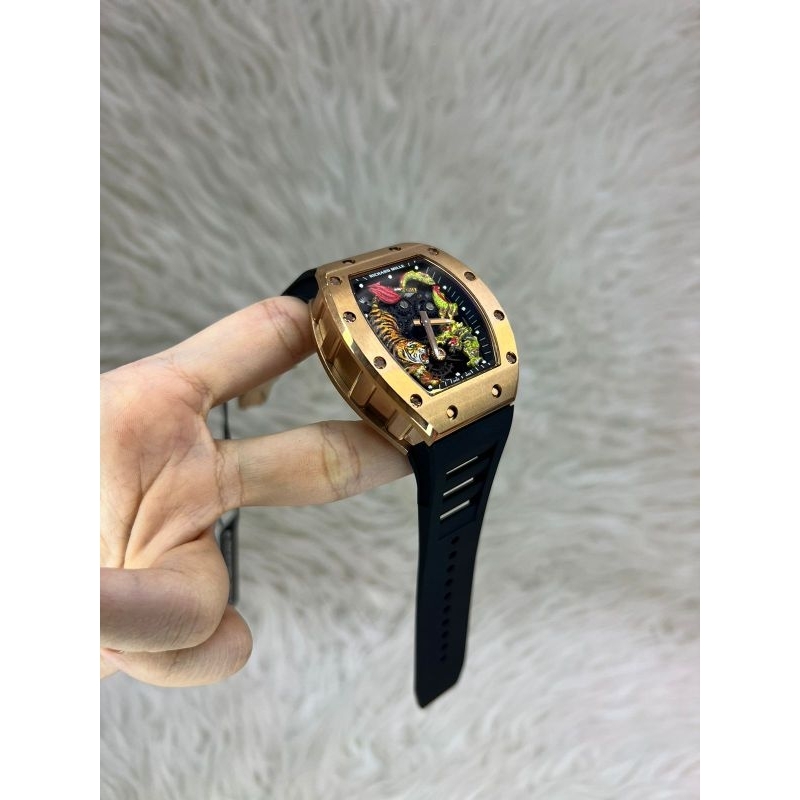 jam tangan pria Richard_mille tiger dragon 051 body polos autometic swiss