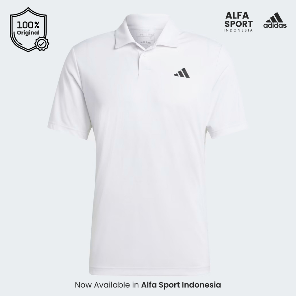 Baju Pria Adidas Club Tennis Polo Putih Hitam