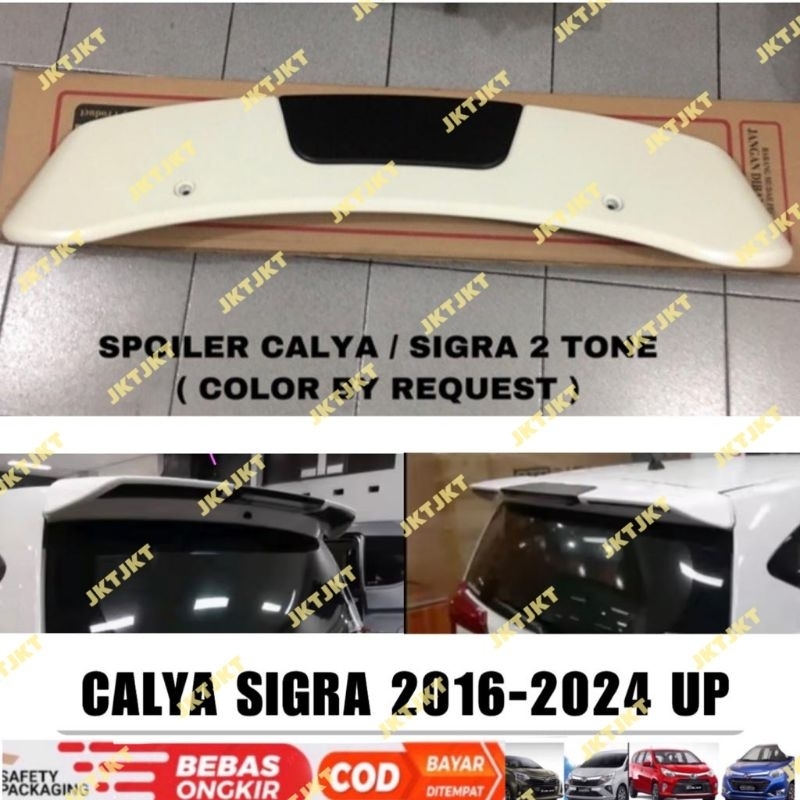 Spoiler Belakang Calya Sigra 2016 2023 2024 2025 Two Tone Warna body Lampu .