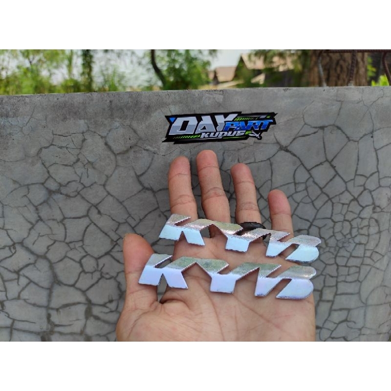 EMBLEM KYB ZETO LOGO KYB ZETO TIMBUL KYB ZETO LOGOS KYB ZETO TULISAN KYB ZETO BAHAN ALUMUNIUM ALMUNI