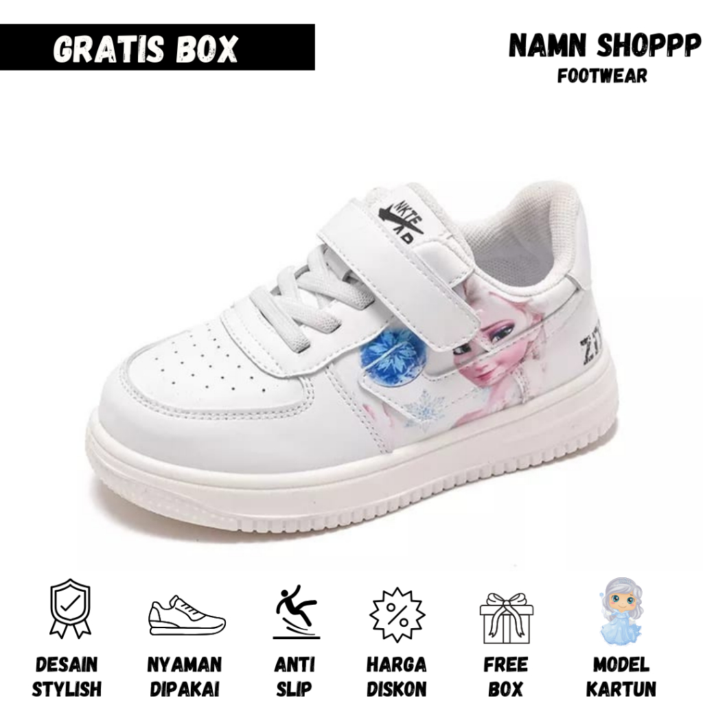 Sepatu Anak Perempuan Cewek Wanita Kids Kasual Murah Sekolah TK SD Untuk Jalan Pesta Kondangan Main 