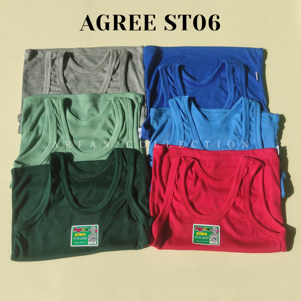 3 PCS SINGLET AGREE KIDS ST06 KAOS DALAM ANAK AGREE WARNA KAOS DALAM ANAK LAKI LAKI