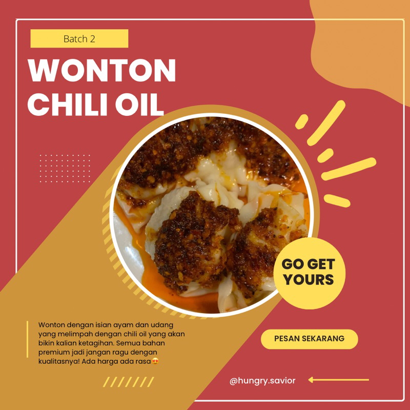 

WONTON CHILI OIL BY HUNGRY SAVIOR