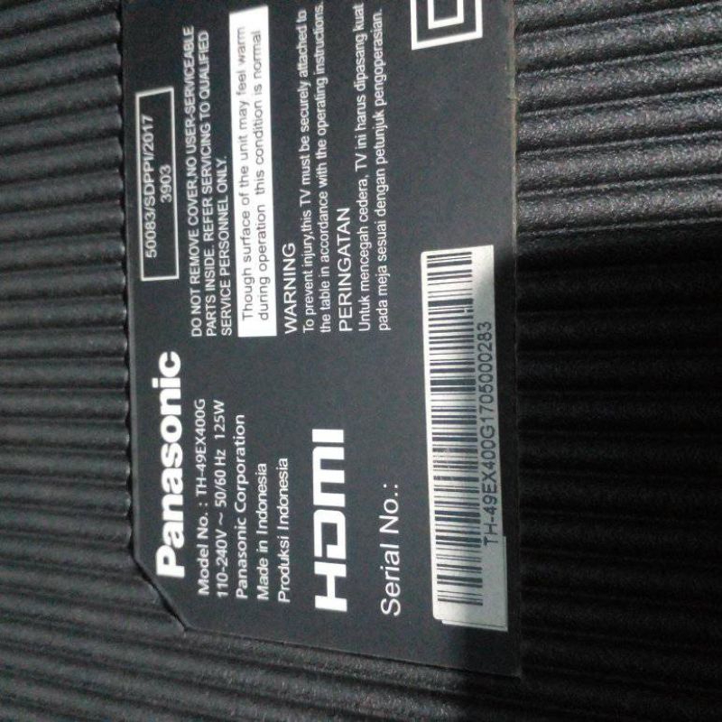 PSU - REGULATOR - POWER SUPPLY TV LED PANASONIC TH 49EX400 G - 49 EX 400 G - 49EX400G - TH49EX400G