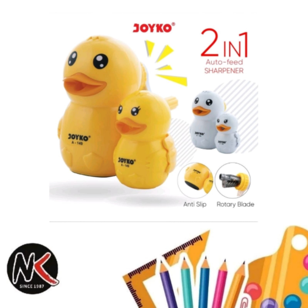 

Rautan Meja/Serutan Meja JOYKO A-149 (1 Set) / serutan bebek 2 in 1/ hadiah kado bebek