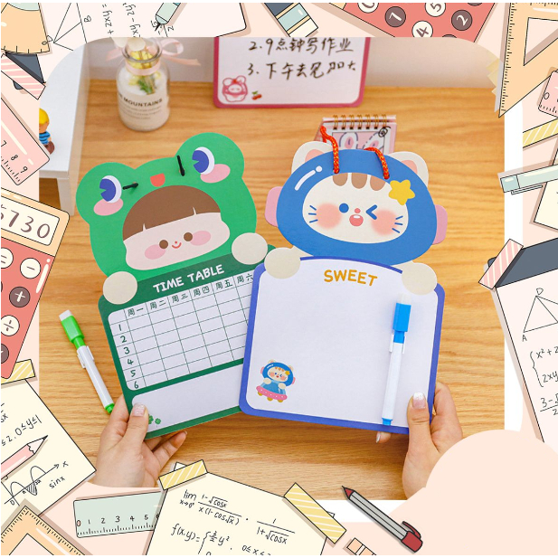 

❤ IJN ❤ Papan Gambar Kartun Bisa Hapus / Papan Tulis Mini Edukasi Anak