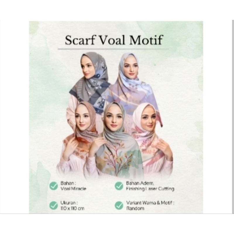 Scarf Voal Motif