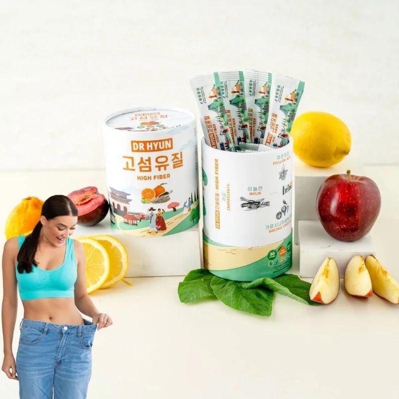 DR HYUN FIBER DRINK 1 BOX 30 SASET DR HYUN FIBER DETOX DRINK PELANGSING BPOM HALAL