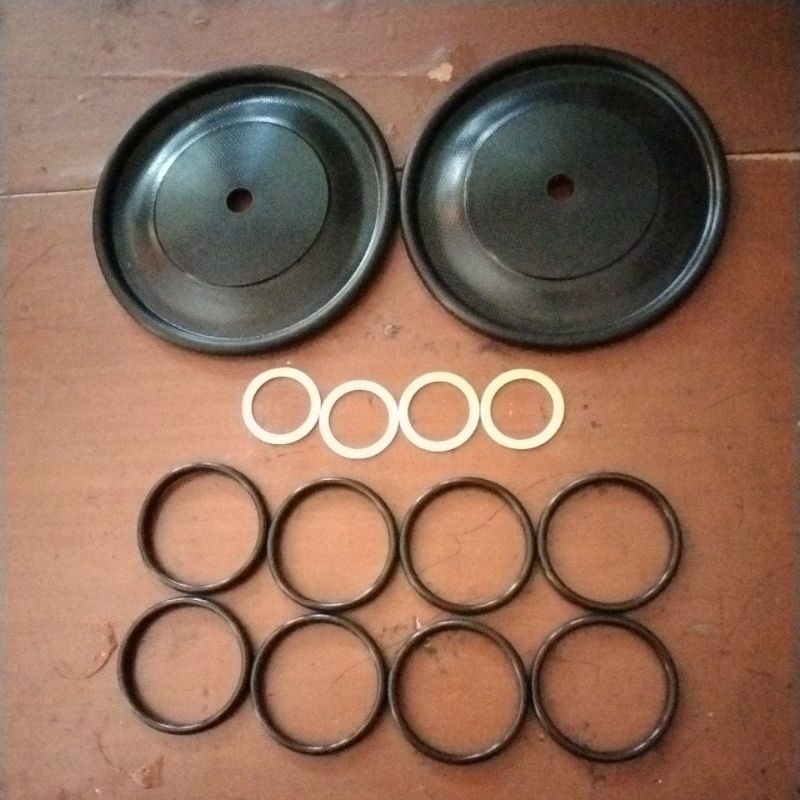 Paket 2pc karet diaphgram,4pc ring shim barel,8pc oring plunger Canter ORI denso