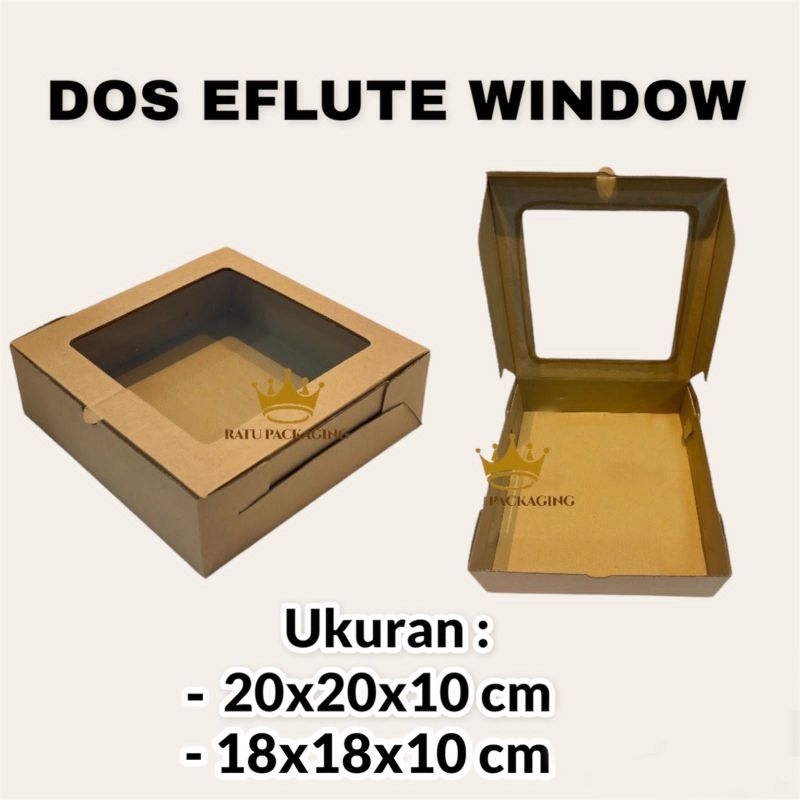 

RATU | Dos EFLUTE TEBAL WINDOW TINGGI 10CM Souvenir Karton Kardus Box Kue Eflute Jendela Tinggi 10Cm Kardus Hampers Box Dus Eflute