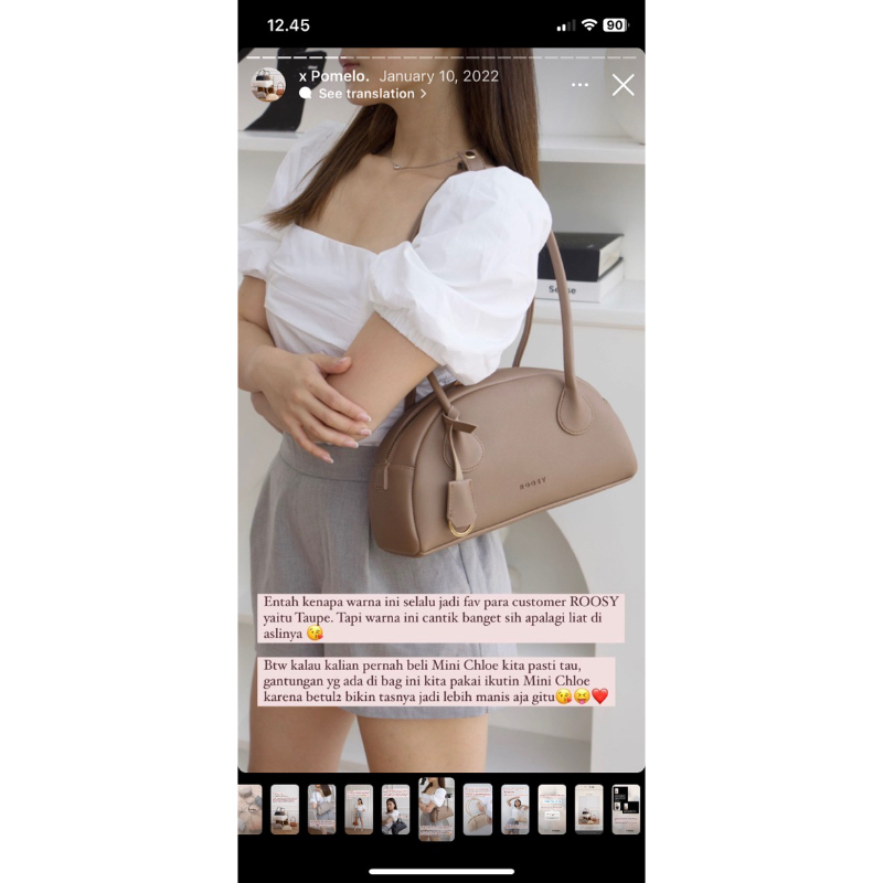 roosy official x pomelo limited edition soo-ri bag