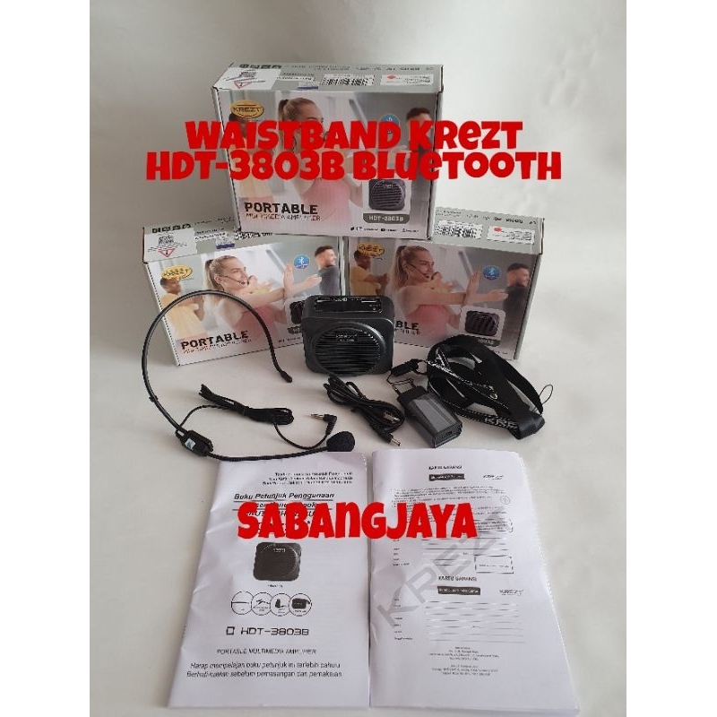 Waistband Krezt HDT-3803B Speaker Pinggang Krezt HFT-3803B Dengan Bluetooth