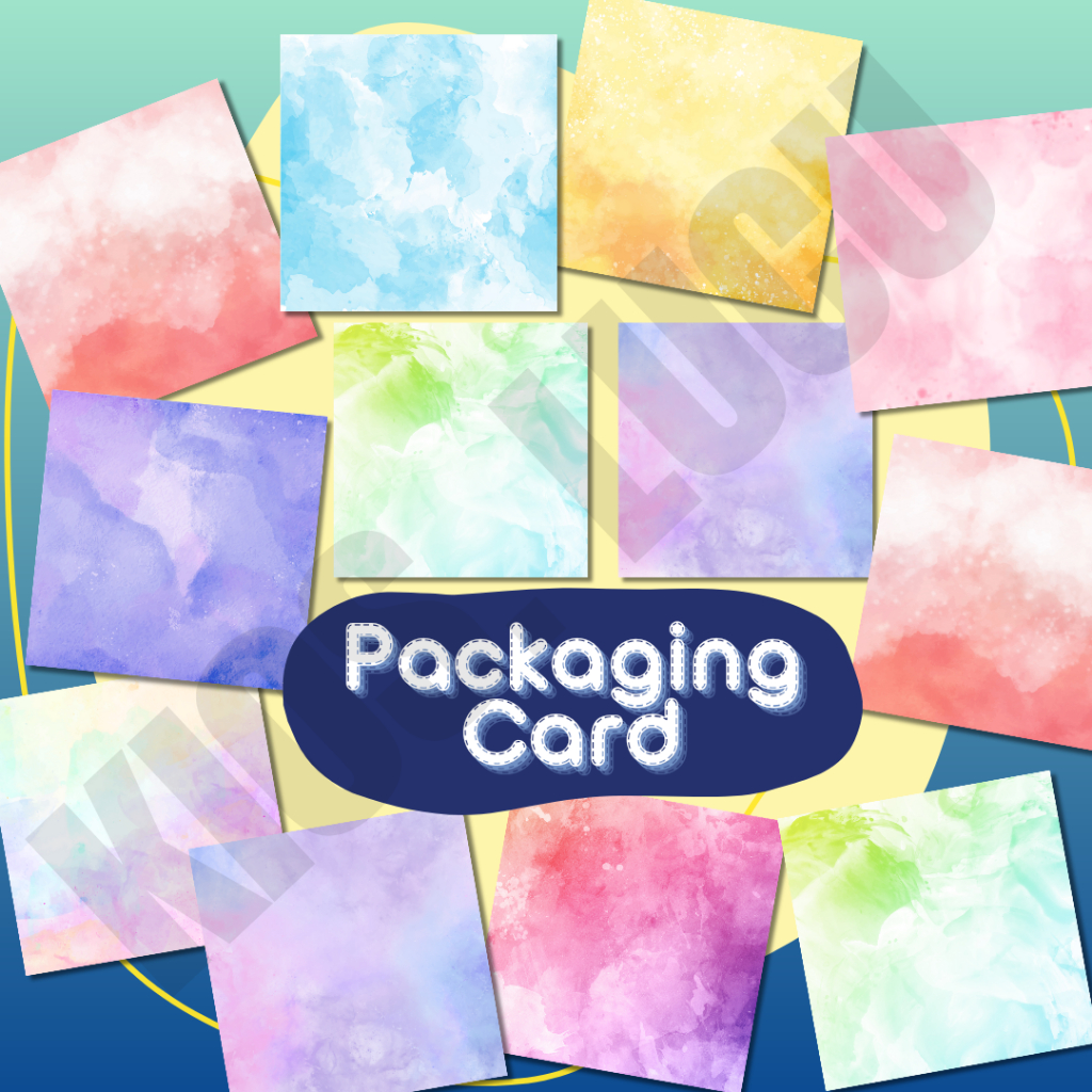 

Packaging Card ★ Aquarel Series ★ Accessories Paper ★ FREE PLASTIC ★ Cute Paper ★ Alas Kertas ★ Alas Kemasan Packing