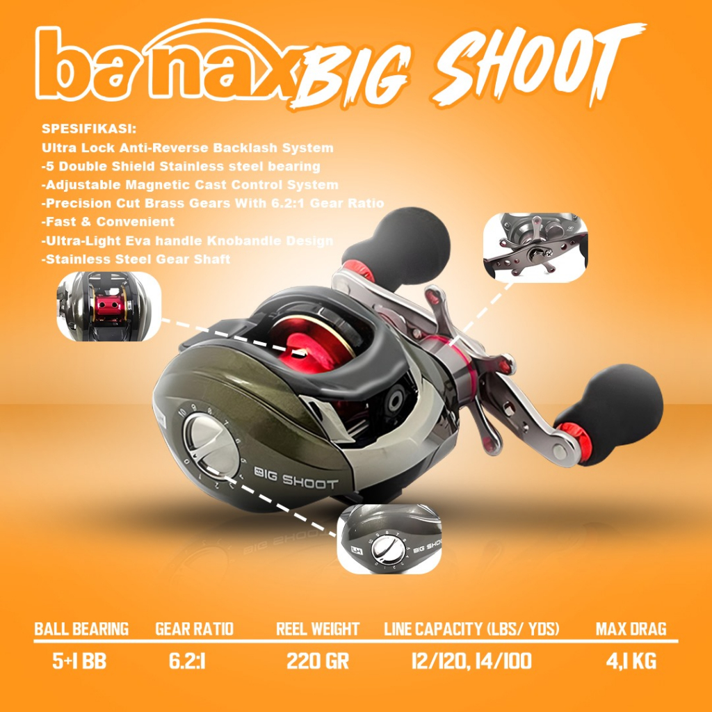 REEL BANAX BIG SHOOT LH 5+1 BB