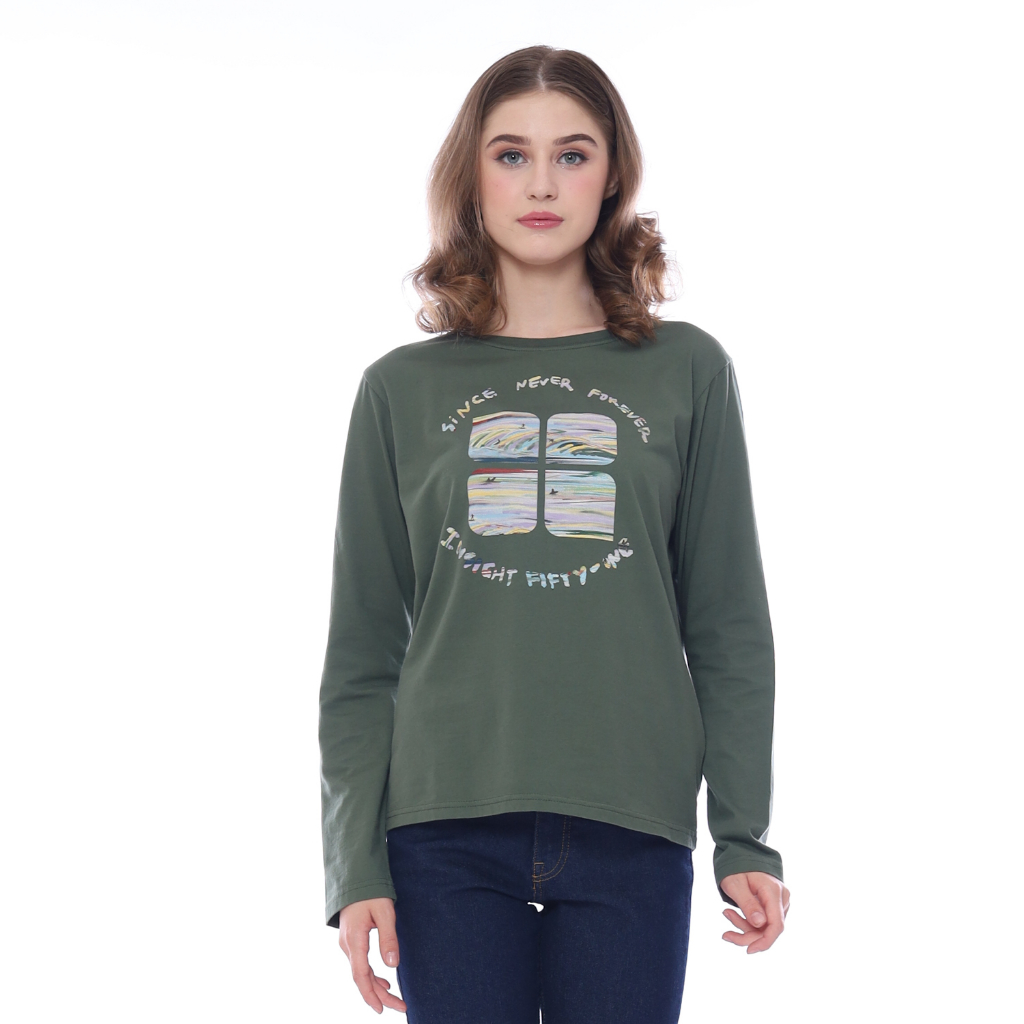 Insight Kaos Lengan Panjang Wanita Attribute Ladies Long Tee Planet Surf
