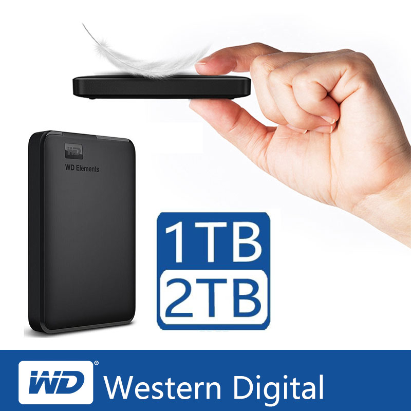 【Ready stock】WD Hardisk Eksternal 2TB 1TB External Hard Disk HDD Eksternal hardisk usb3.0 Hard Drive