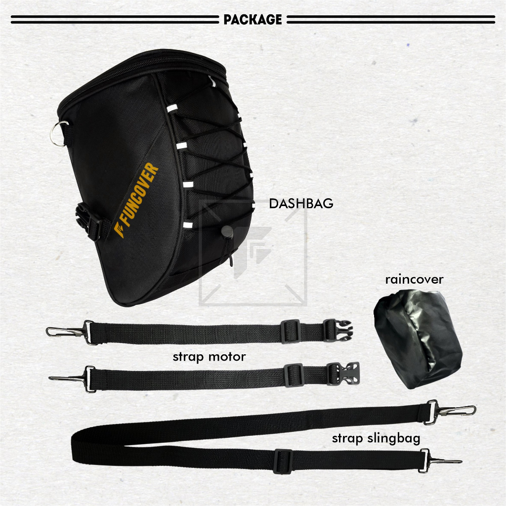 HJK Tas Motor Stand Phone Holder HP Dashbag Tankbag Kapasitas Besar Selempang Waterproof Nmax