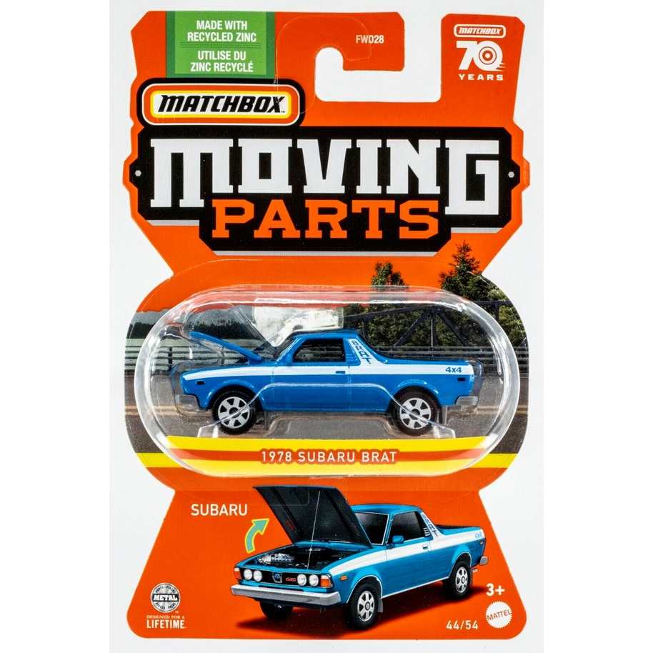 Matchbox Moving Parts 1978 Subaru Brat Blue Open Cap MATCH BOX MAINAN MOBIL MOBILAN DIECAST CARS MOB