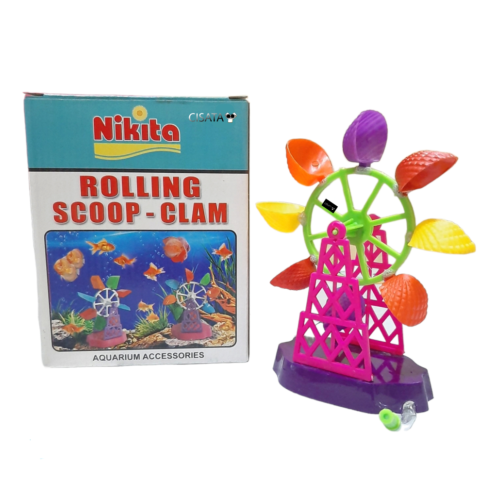ROLLING CLAM NIKITA STAR KINCIR KERANG GELEMBUNG BERPUTAR AERATOR AQUARIUM