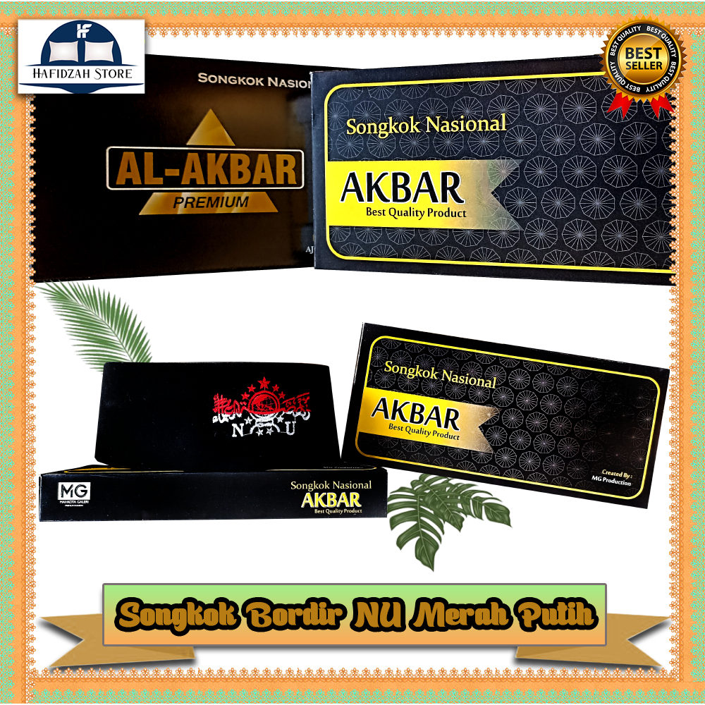 Songkok Nasional / Songkok Hitam Peci Merah Putih NU / peci songkok eksklusif