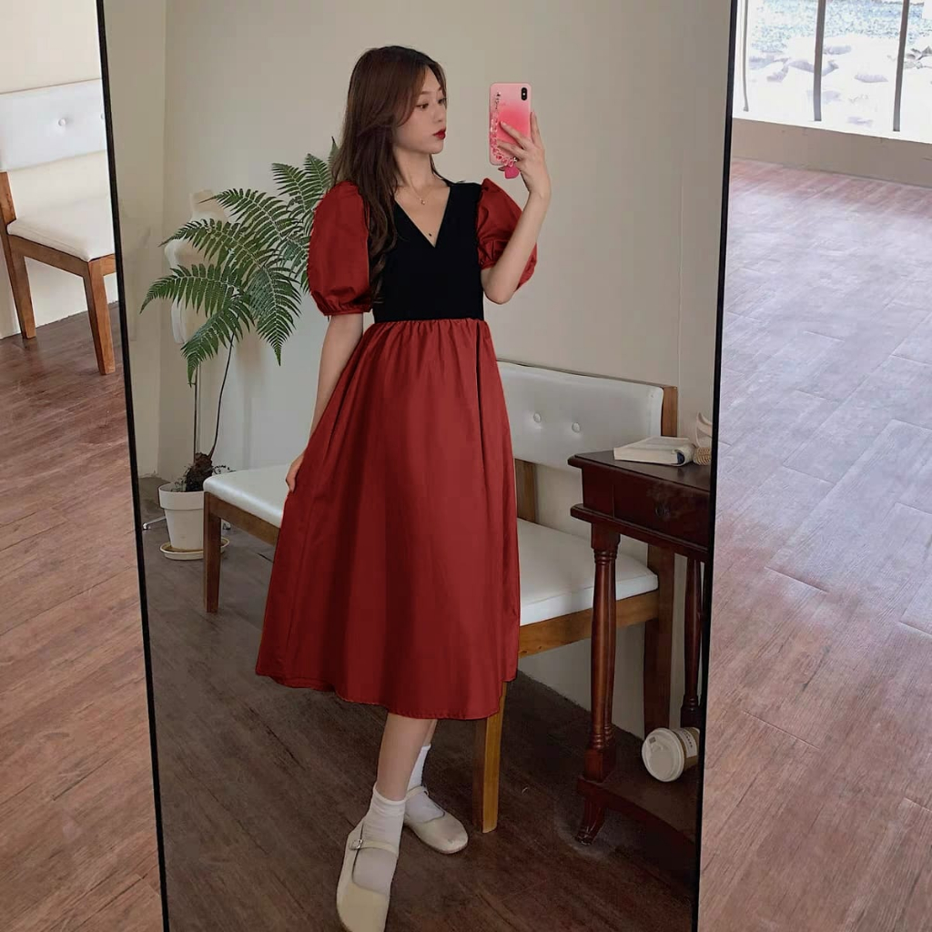 QWFASHION-DRESS NATAL TERBARU-DRESS CASUAL-GAUN NATAL TERBARU-GUAN REMAJA-DRESS WANITA REMAJA