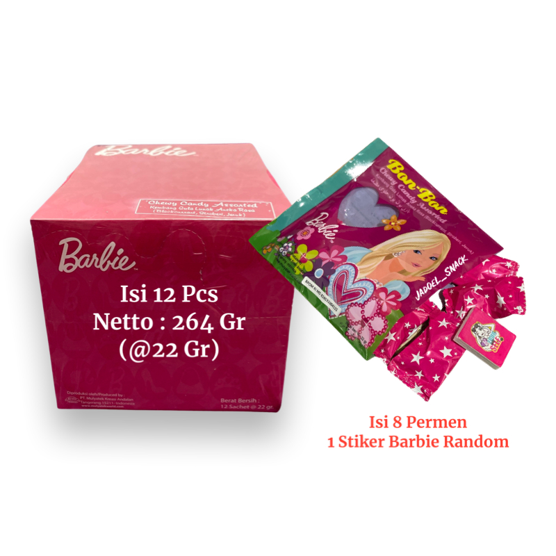

GROSIR - Permen Bonbon Barbie 12 X 22 GR Permen Chewy Rasa Buah by Jadoel_Snack