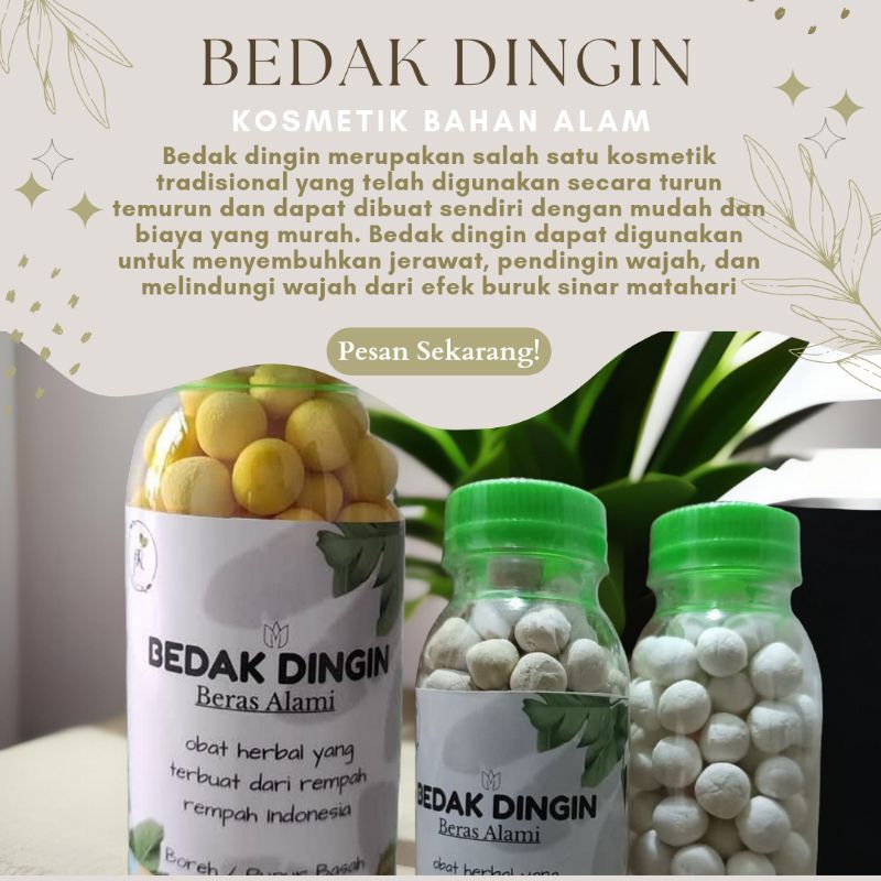 Bedak Dingin Sari Bengkoang Bedak Dingin Sari Kuning Kunyit 100gram Penghilang Jerawat