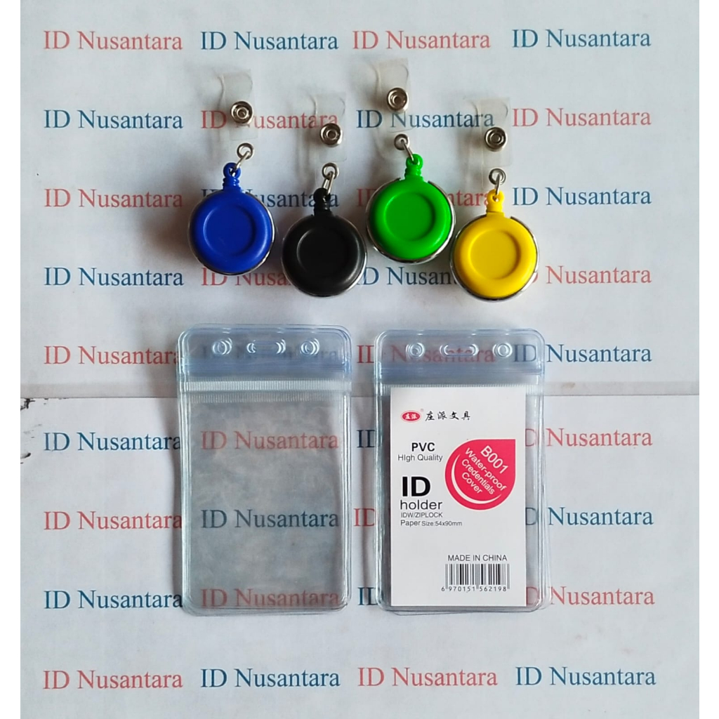 

Paket ID Card Zipper 6,5x9CM + Yoyo ID Card Putar Lis Silver
