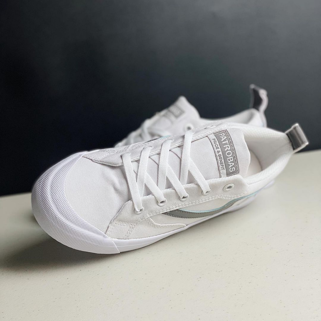 PATROBAS Glare White Original Sepatu Sneakers Casual Reflective Pria Wanita Putih