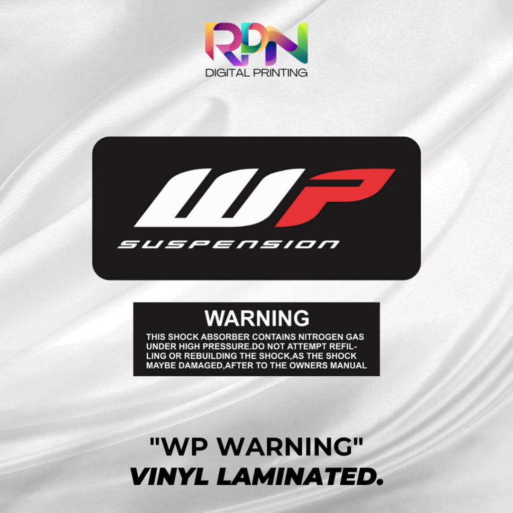 

STIKER/STICKER PRINTING PRINCUTT WP SUSPENSION WARNING VIRALL