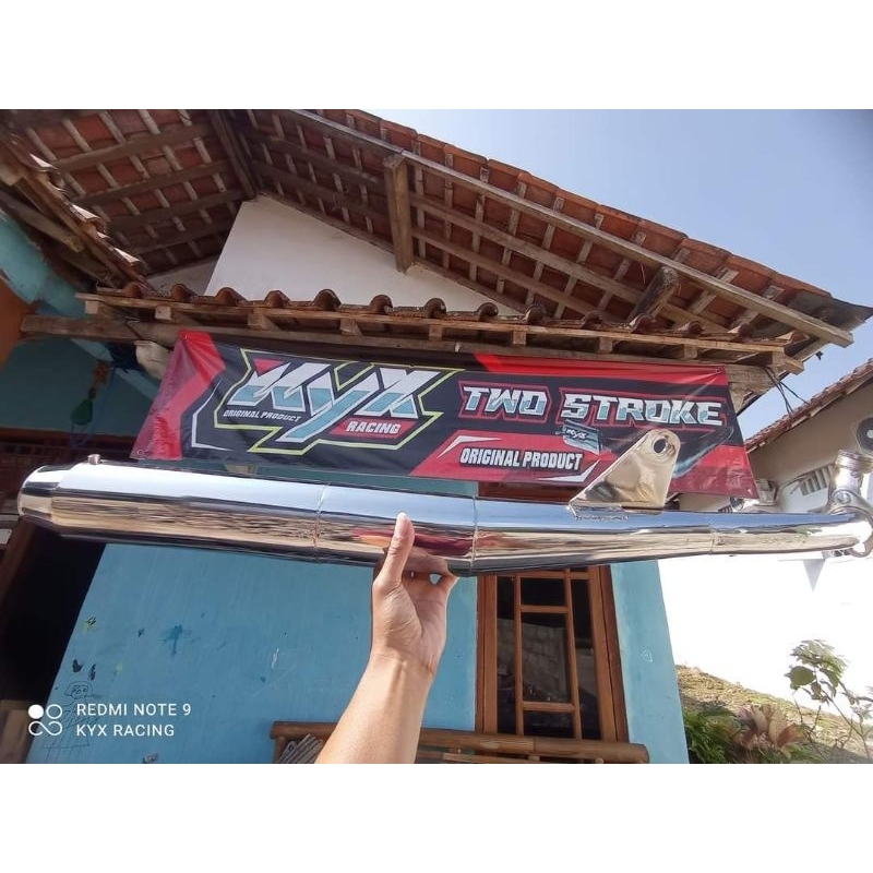 Knalpot Standar Yamaha Alfa Croom Bambu