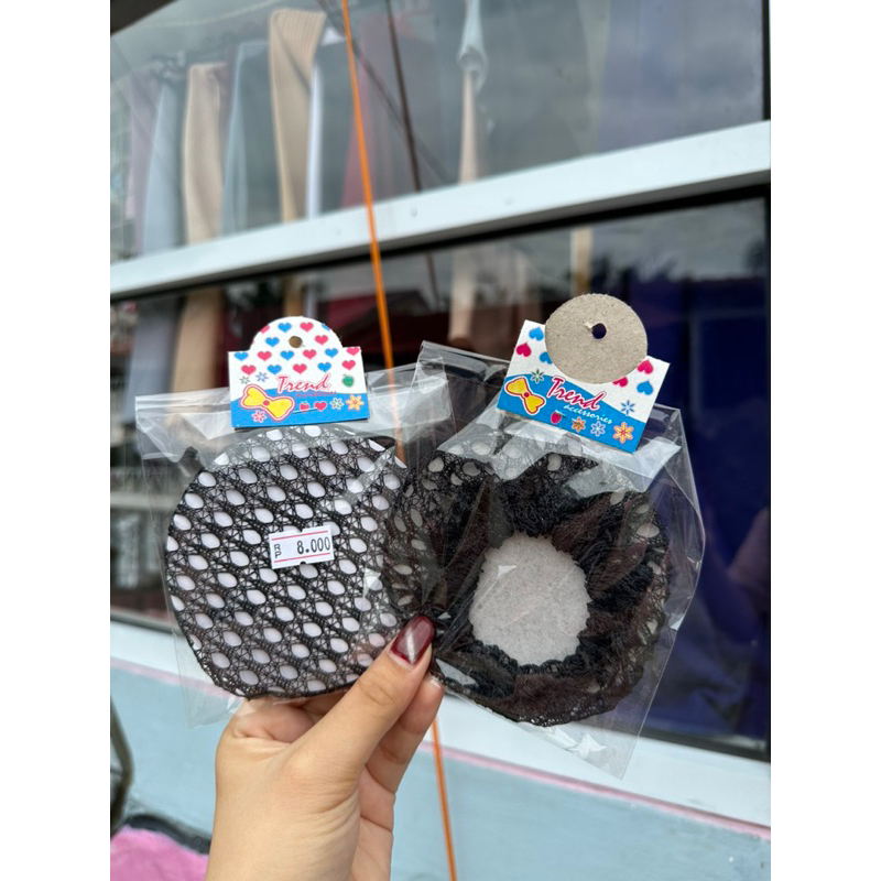Harnet Jaring Hitam Polos/ Harnet Polos / Sanggul / Aksesoris Rambut / Harga Satuan