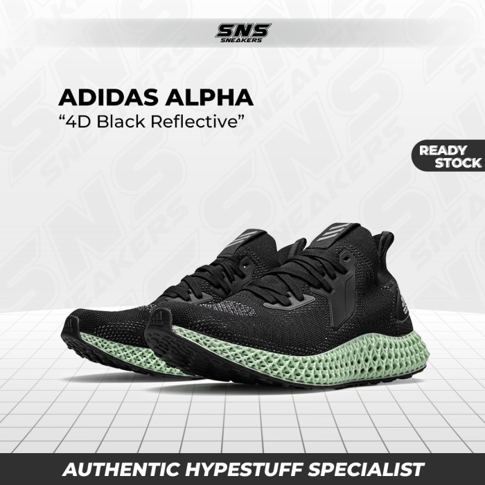 Adidas Alpha Edge 4D Black Reflective 100% Authentic