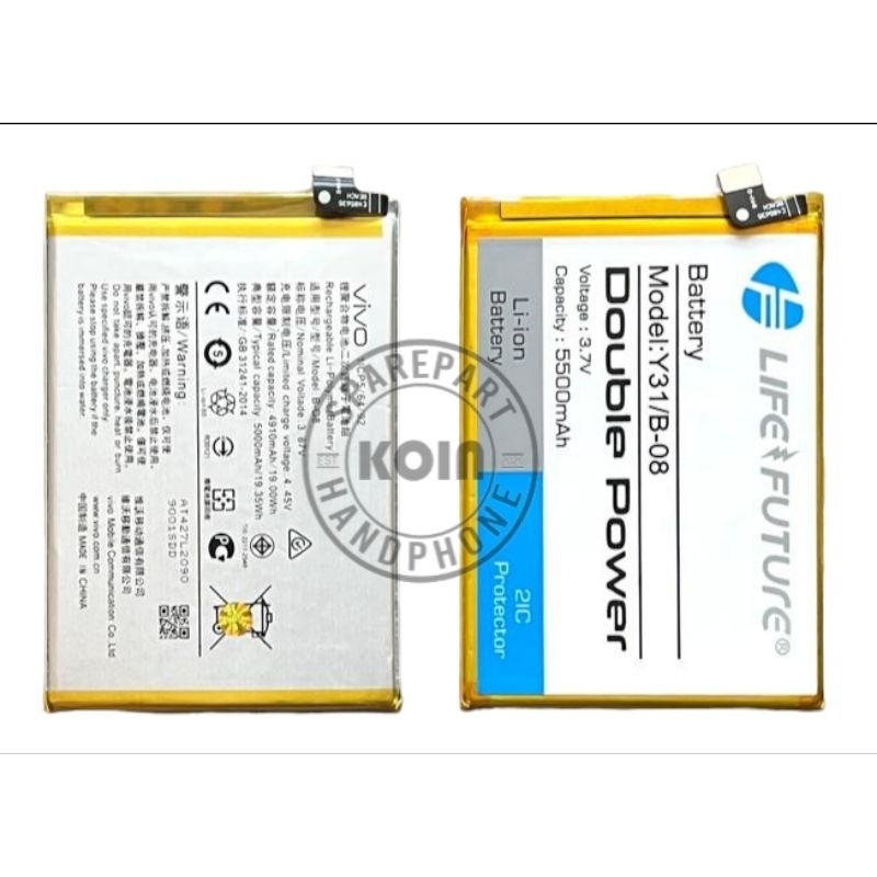 BATERAI/BATRE/BATTERY VIVO Y31/Y51 2020/Y52S/B08/B-08/B 08 ORIGINAL