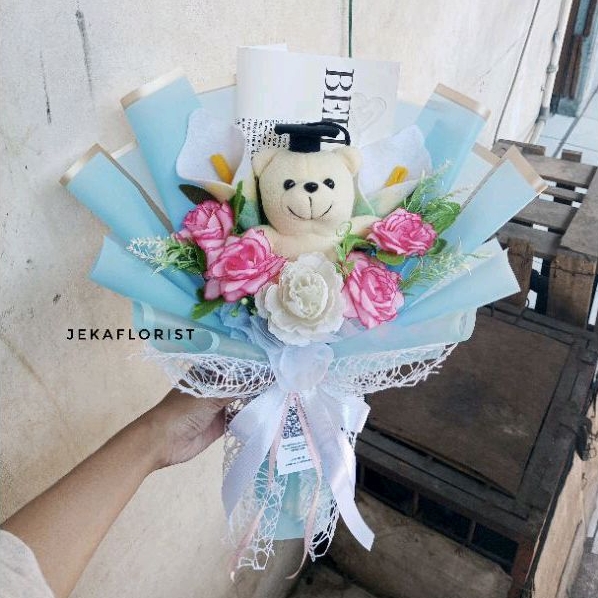 (PO 1 HARI) Buket bunga Artificial wisuda kode BJC