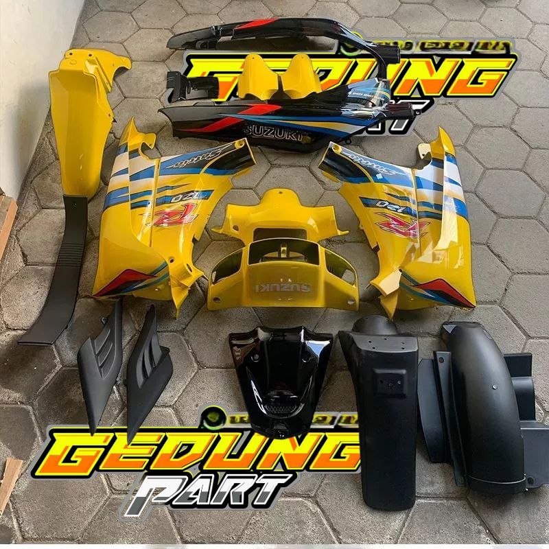 Body Satria Lumba Kuning Hitam Full Set Halus Suzuki Satria Lumba Cover Bodi Halus Fullset Satria Lu