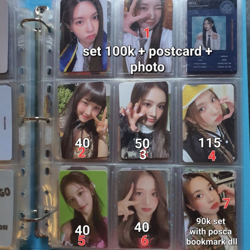 Photocard PC NMIXX Bae Jiwoo Sullyoon Makestar Varsity Entwurf Expergo 1st Gen Fankit Album Std Stan
