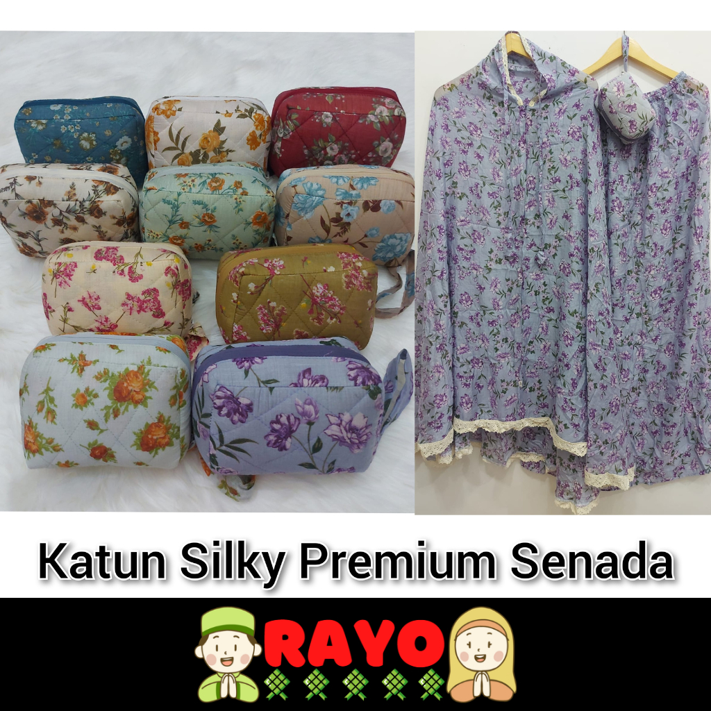 MUKENA KATUN SILKY PREMIUM SENADA | MUKENA TRAVELLING | MUKENA 2 IN 1