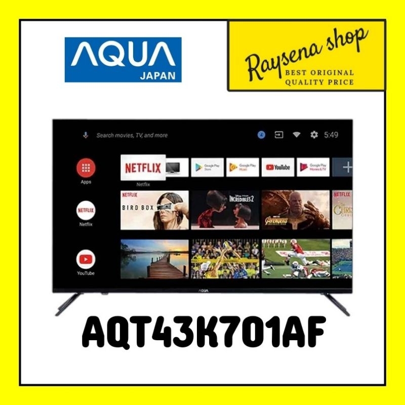 AQUA Android Smart TV 43 inch AQT43K701AF / AQT 43K701AF FULL HD