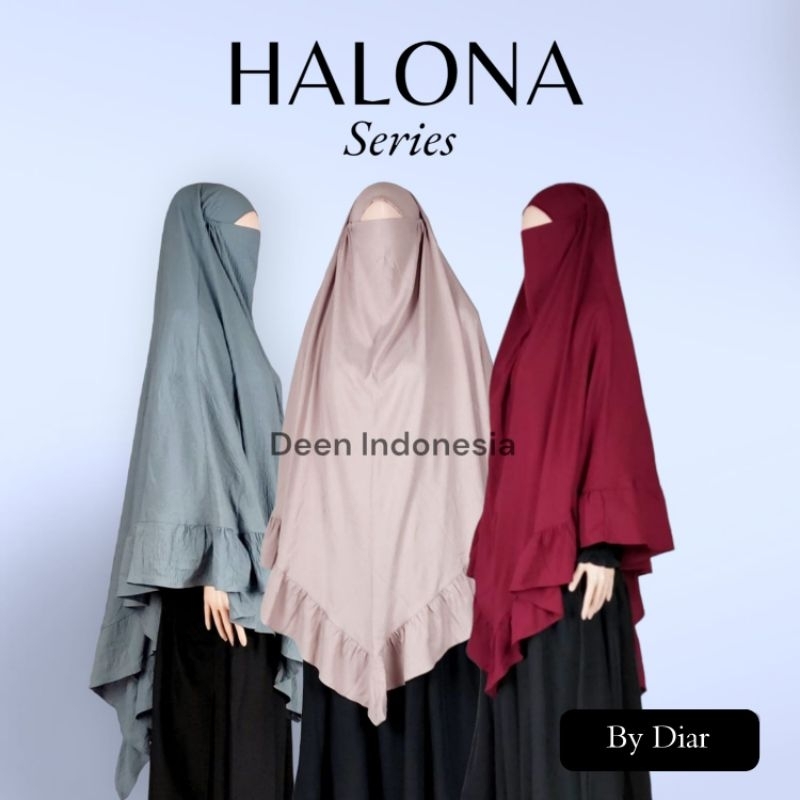 FRENCH KHIMAR INSTAN RUFFLE SEGITIGA SERIES HALONA KHIMAR JUMBO SYAR'I MURAH