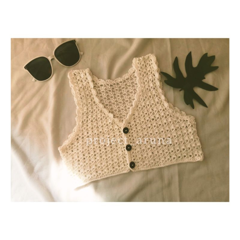 Rompi Rajut Anak Perempuan | Vest Rajut Harumi