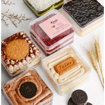 

KANIA DESSERT BOX turkish choco, red velvet, tiramisu, blueberry, strawberry shortcake DENPASAR BALI