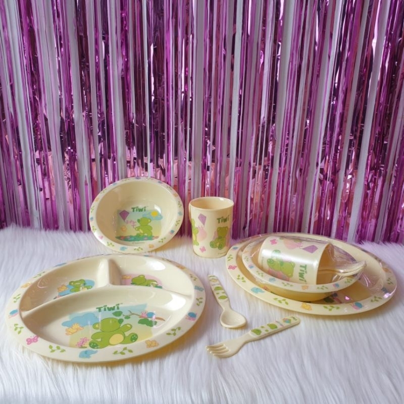 Tiwi Kidz Essential Meal Set Tupperware Melamin