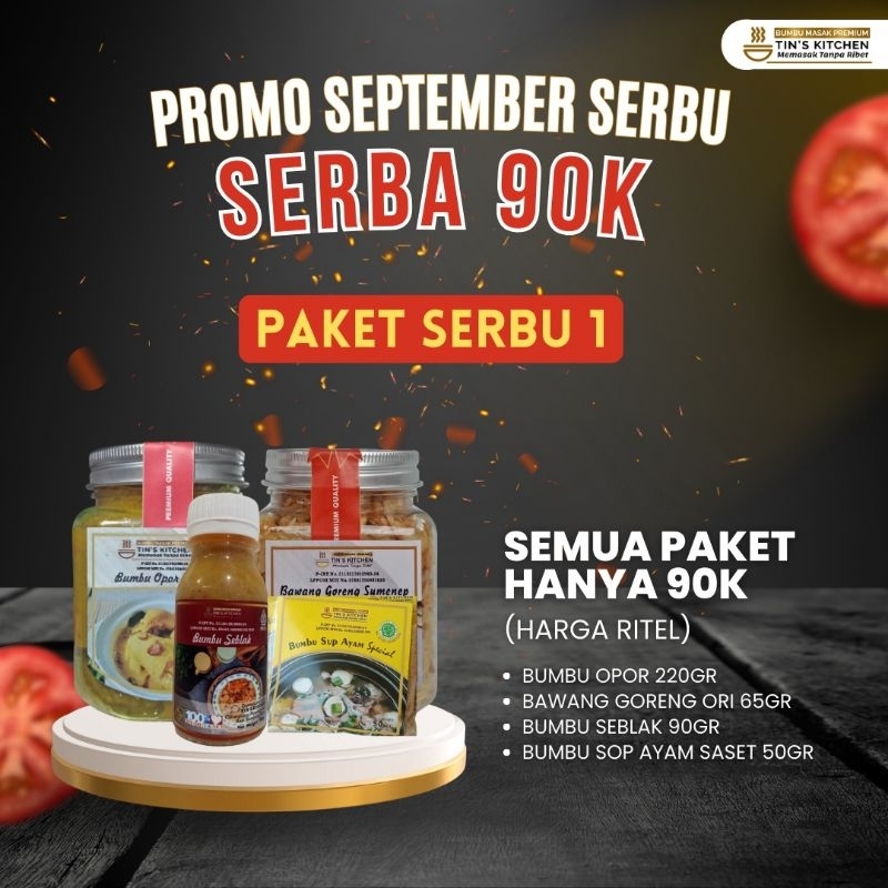 

Paket Hemat serbu 1/ Bumbu Masak /Tin's Kitchen /Bumbu Masak Premium Tanpa Pengawet