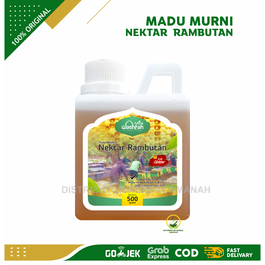 

Madu Murni Nektar Rambutan 500gr