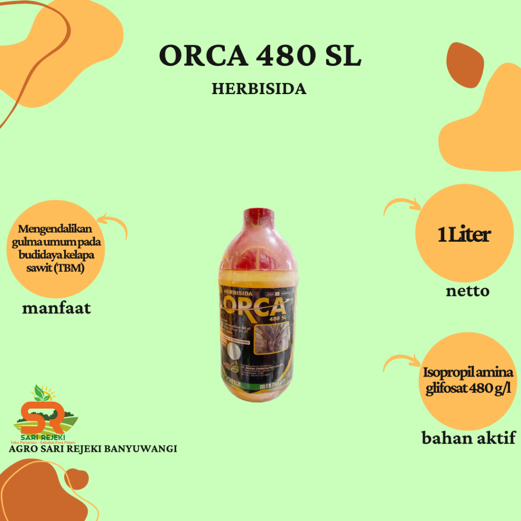 ORCA 480SL 1LITER HERBISIDA SISTEMIK GLIFOSAT