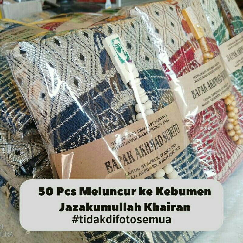 SOUVENIR SAJADAH DEWASA -+ 70x110 CM / HAMPERS SAJADAH PACKING PLASTIK