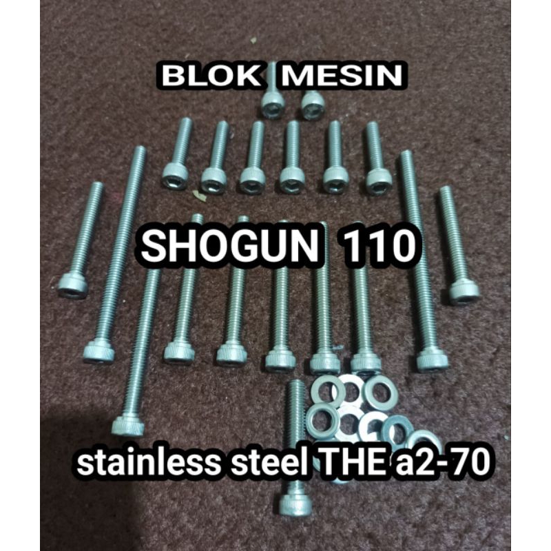 Baut Mesin Blok Set Bak Kopling Block Suzuki Shogun 110 L Stainless