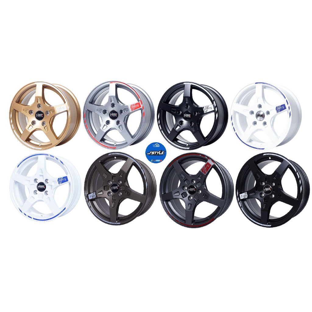Promo Velg HSR Termurah Ring 15 PCD 4X100-5X114,3 HSR PENTE Untuk Mobil LCGC,Hatchback,Sedan